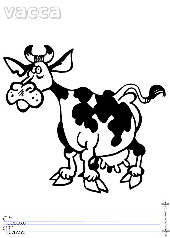coloriage vache 2